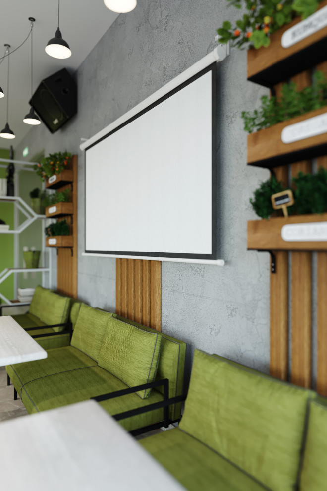 Яркое кафе быстрого питания