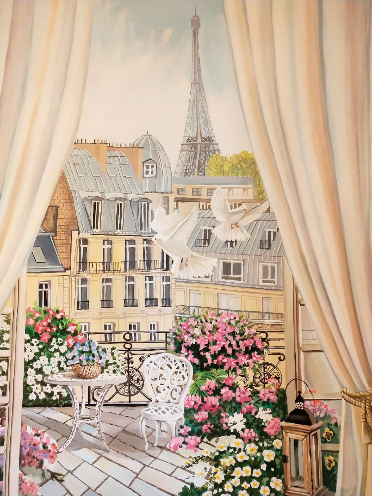 Роспись в спальне загородного дома в Сочи