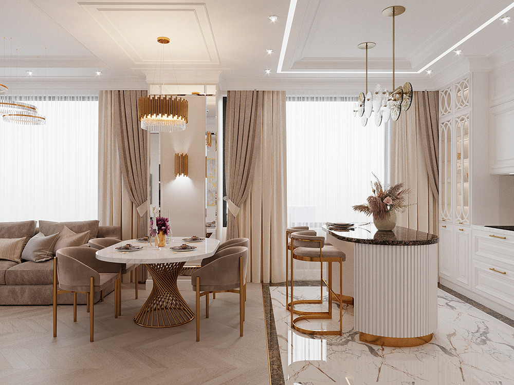 ДИЗАЙН ИНТЕРЬЕРА КВАРТИРЫ В ЖК НЕБО, 109 КВ.М