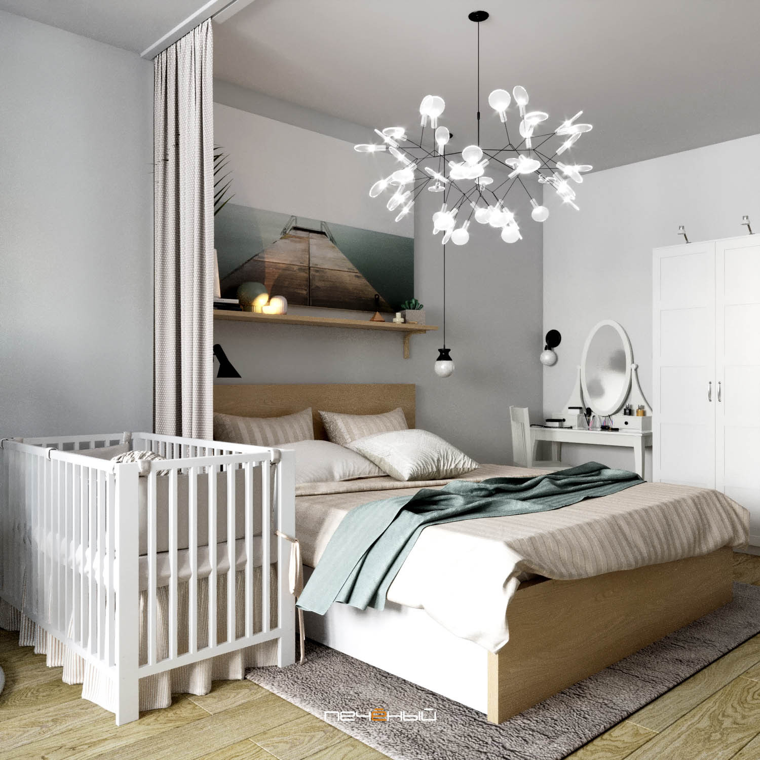 Однушка для пары с младенцем