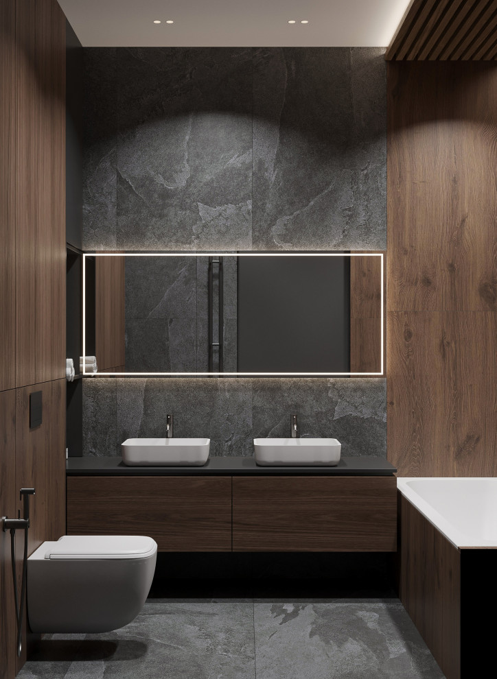 Темный минимализм в коттедже