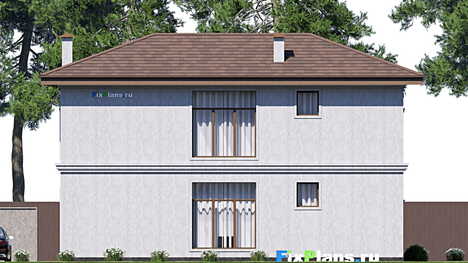 Проект двухэтажного дома 12х13 м S145м2 F-17360