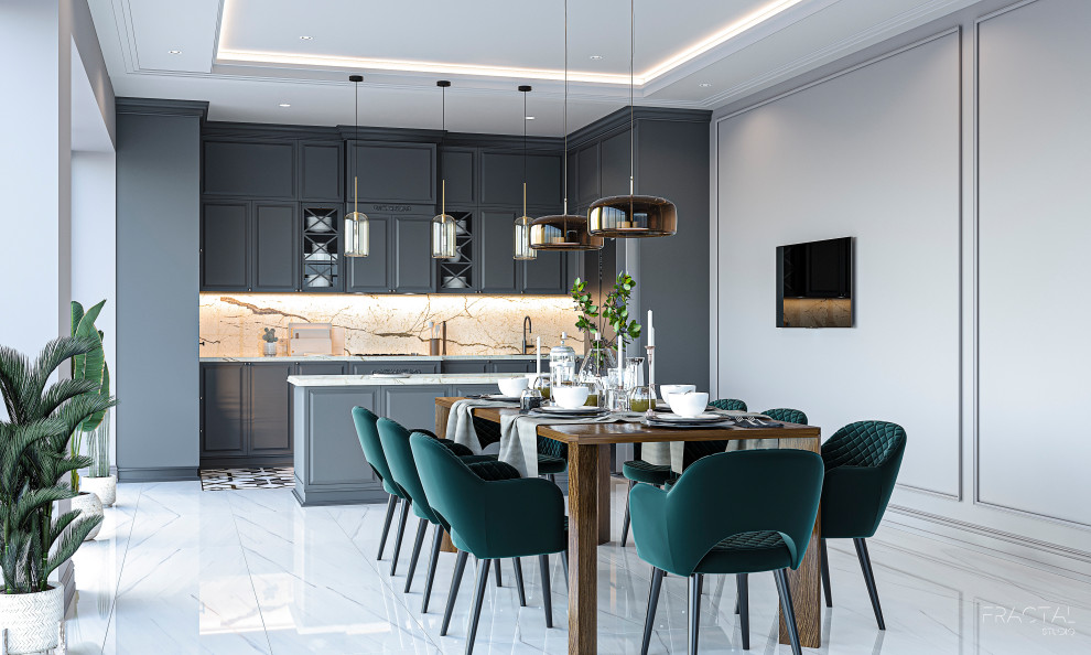 Обложка проекта: Проект кухни-столовая