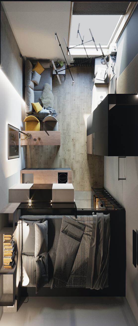 Мини апартаменты в ЖК "Loft FM" вариант 2