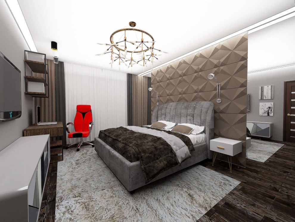 Обложка проекта: ЖК СЕРДЦЕ СТОЛИЦЫ_Стильная спальня с 3Д панелями