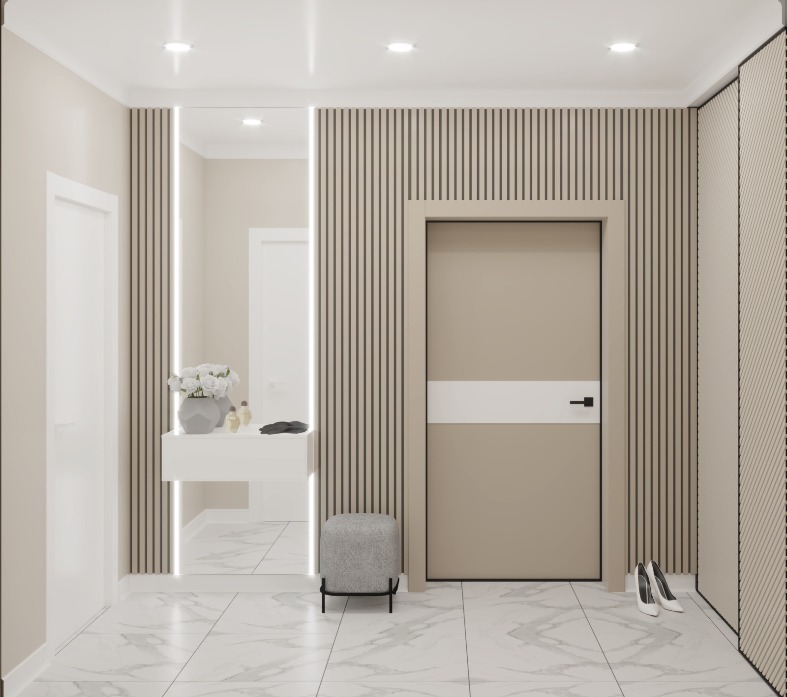 Обложка проекта: Двухкомнатная квартира в нейтральных тонах