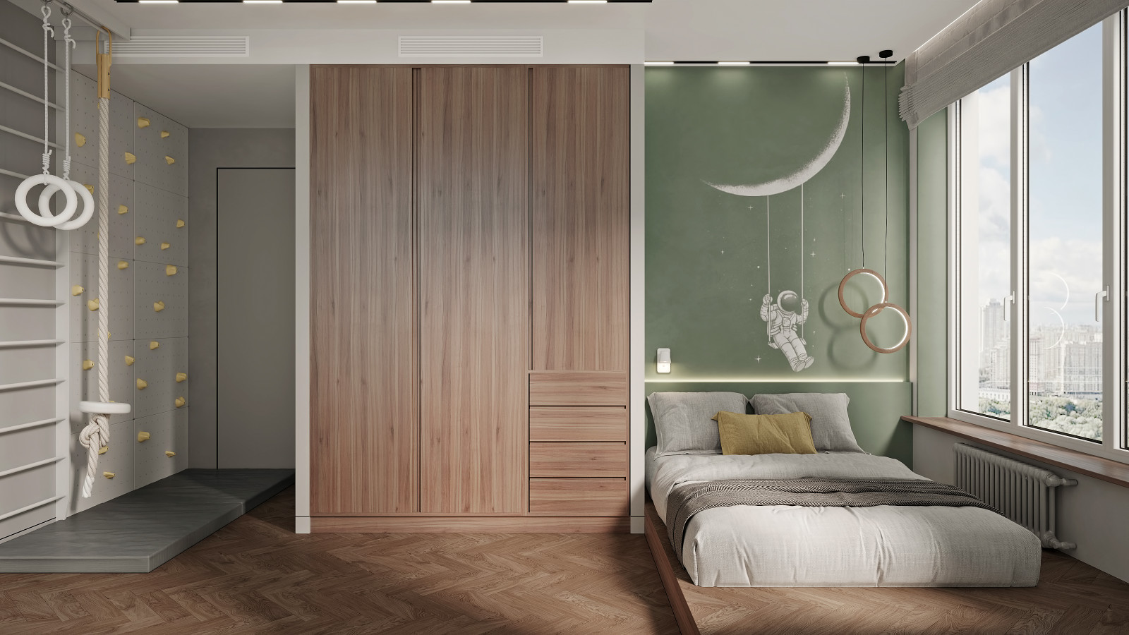 ЖК "Огни". Квартира для большой семьи. Детская сына.