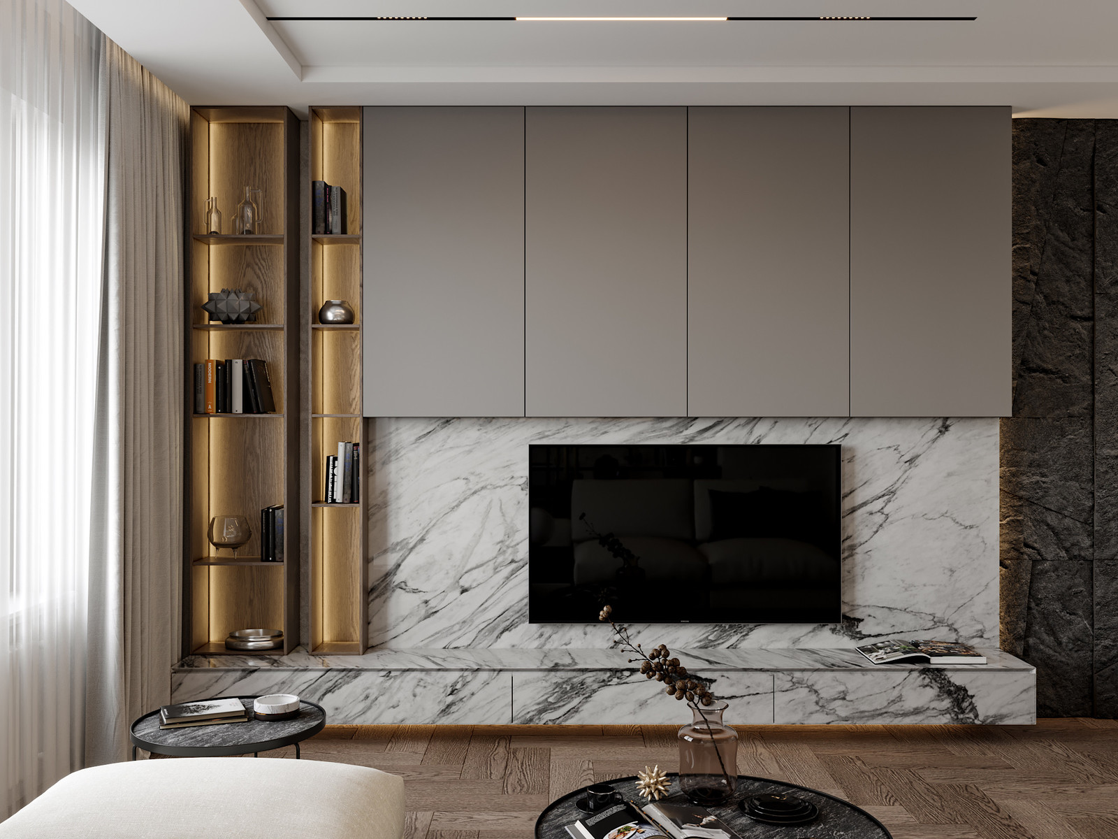 Интерьер с утонченной натурой, Санкт-Петербург, Россия.