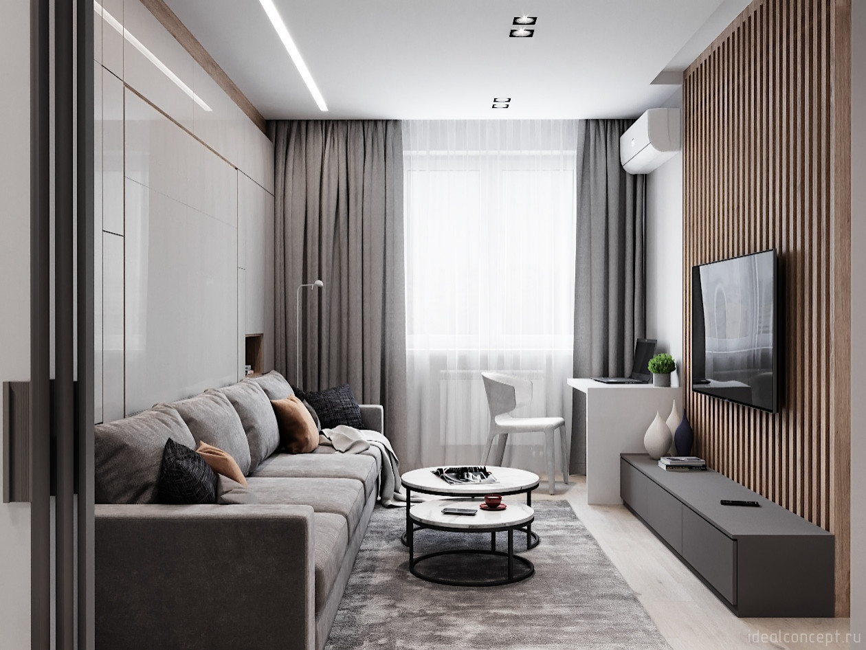 Обложка проекта: Теплый минимализм в ЖК Кутузов Град-1