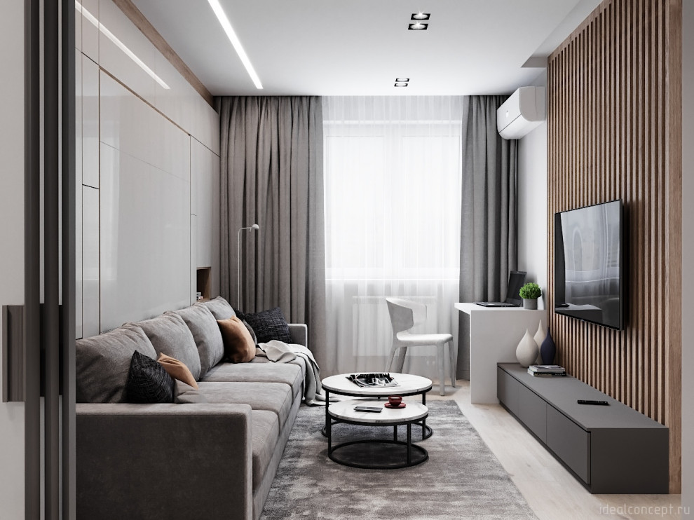 Обложка проекта: Теплый минимализм в ЖК Кутузов Град-1