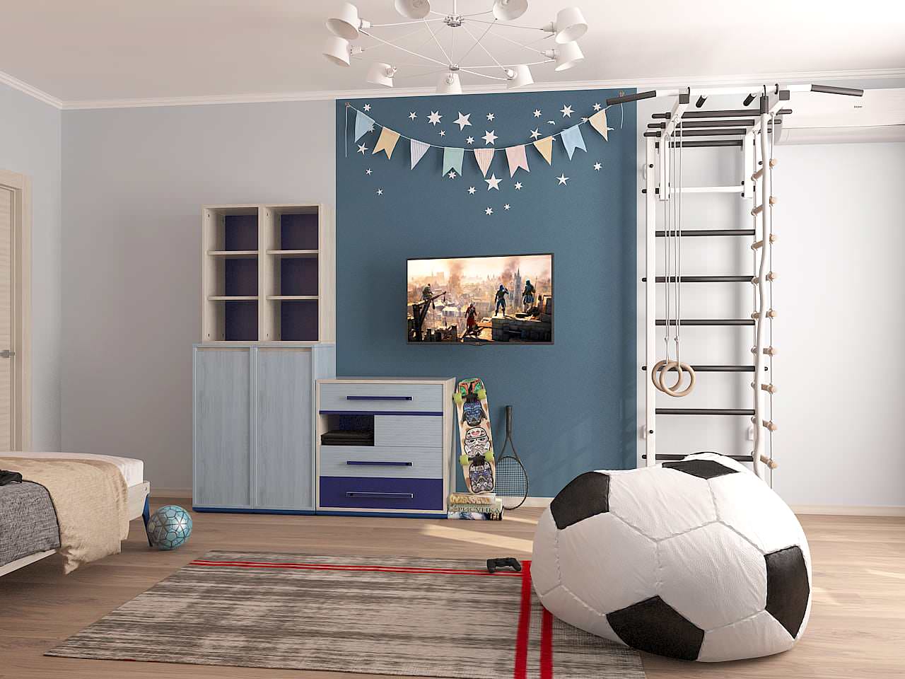 Двухкомнатная. Стены+мебель. Москва