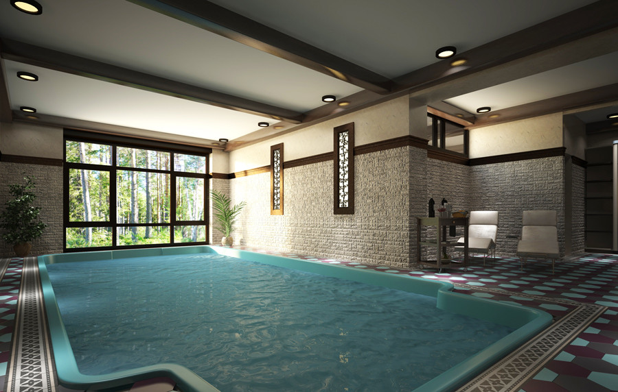 Обложка проекта: Гостевой дом с бассейном в п. Уптино