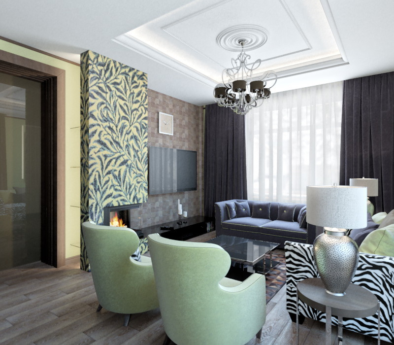 Проект загородного дома в стиле фьюжн.