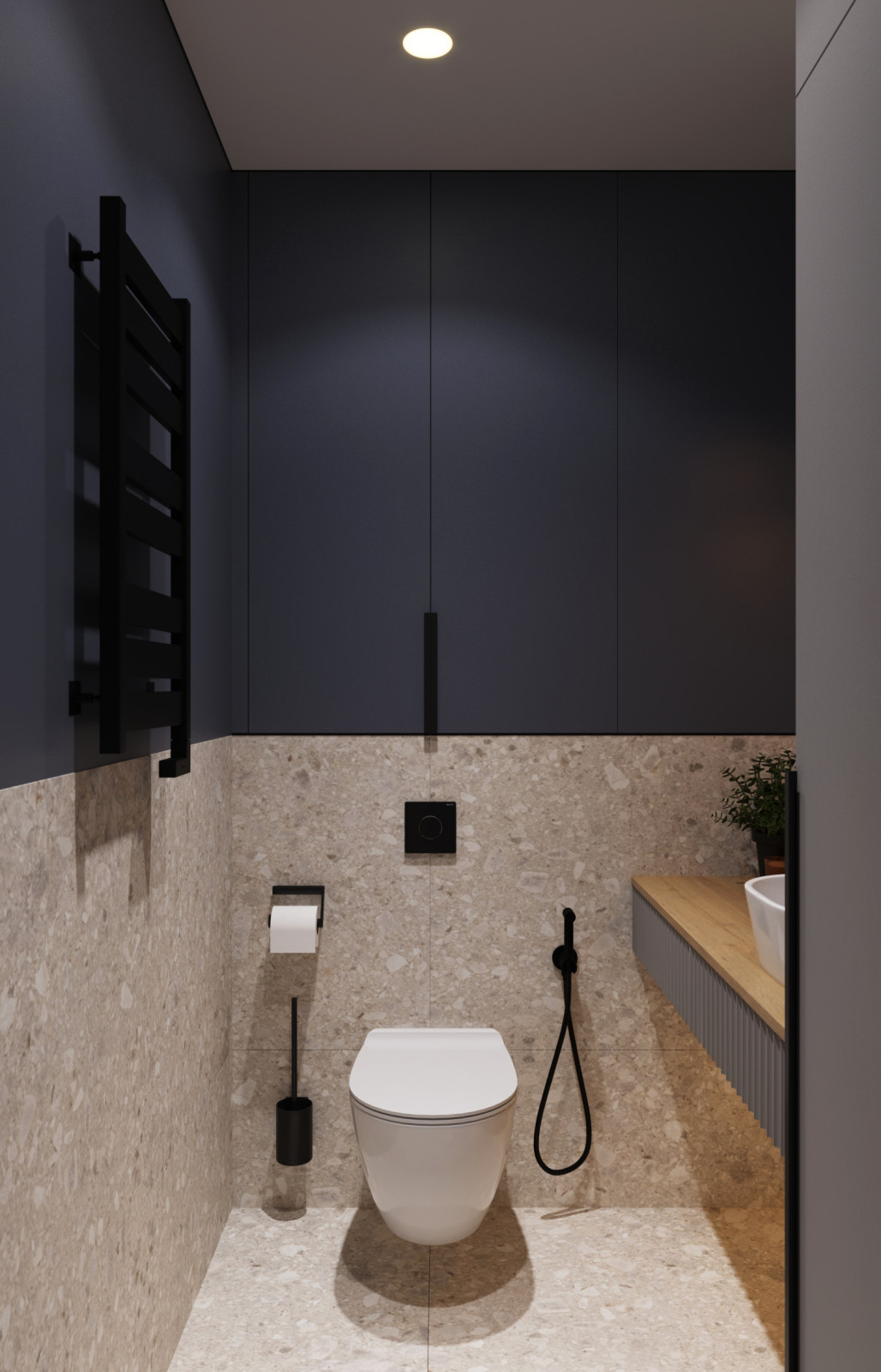 Гостевой санузел (Трехкомнатная квартира, Пенза)