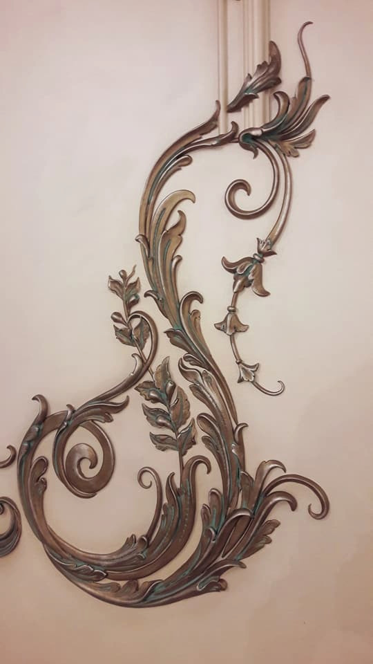 Декорирование гипсовых элементов интерьера