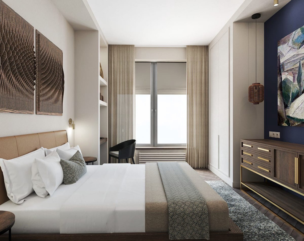 Дизайн-проект спальни в трехкомнатной квартире