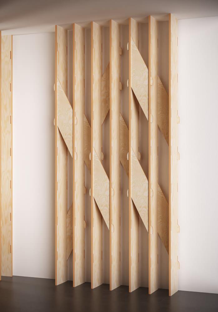 Дизайнерская панель-перегородка для зонирования