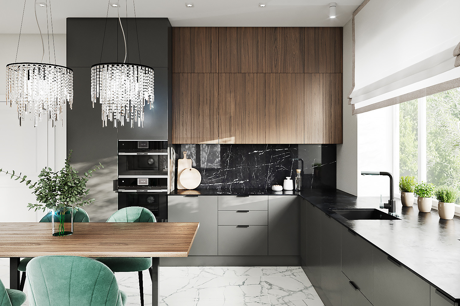 Дизайн - проект кухни в частном доме