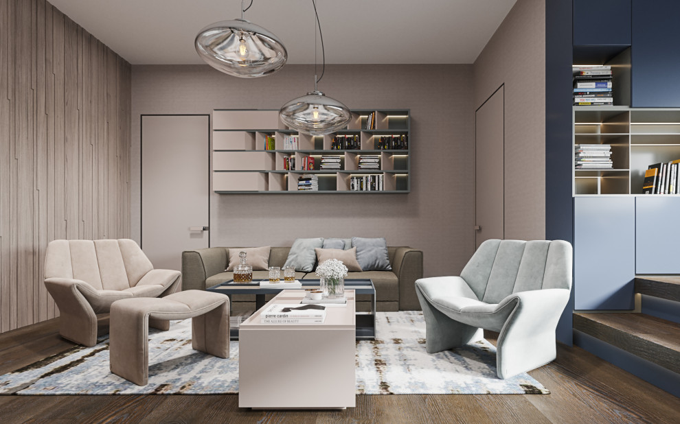 Студия в современном стиле в колониальных тонах