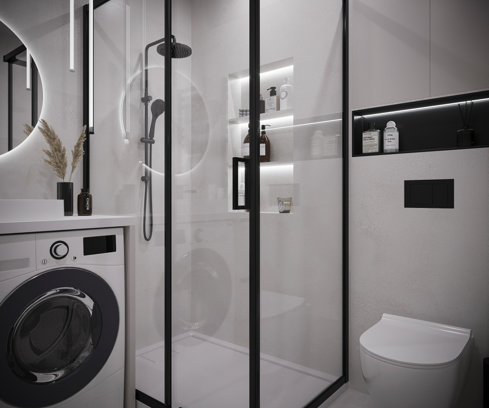 Дизайн интерьера санузла в частном доме.