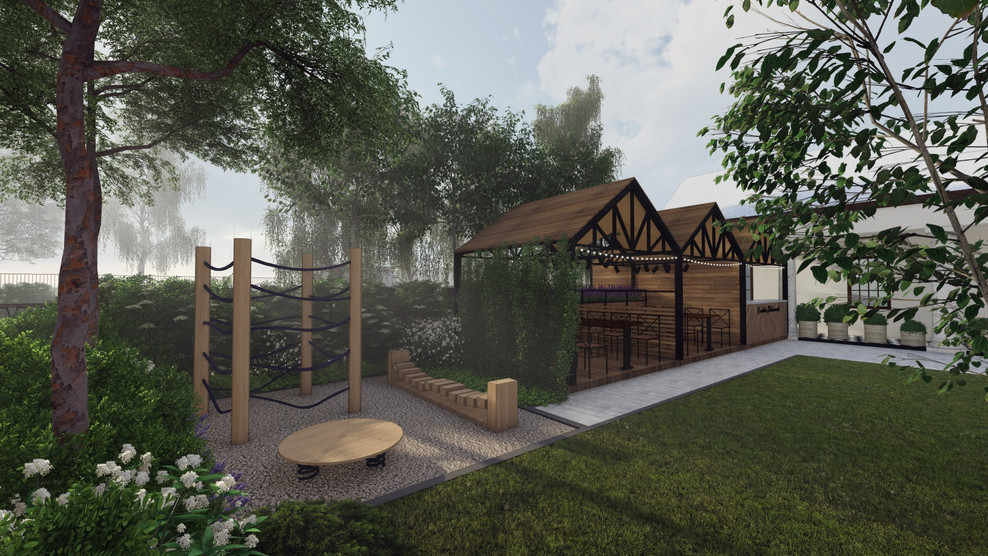 Летнее кафе на территории усадьбы Т. Рябининой