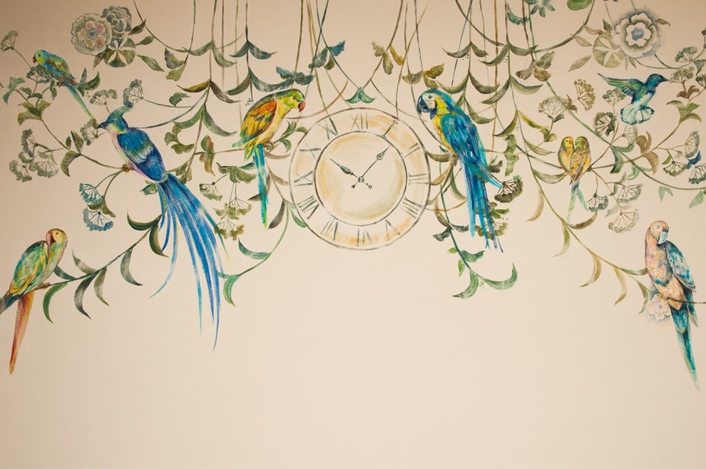 Роспись "Птички" в стиле прованс