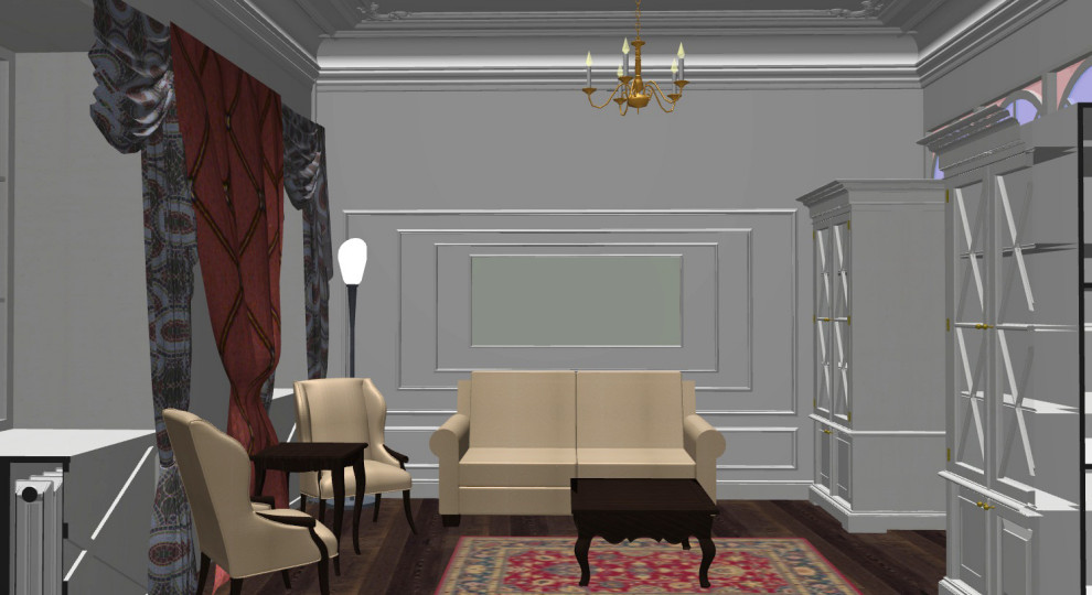 Английский колониальный. Дизайн-проект квартиры в историческом доме 1890 года на