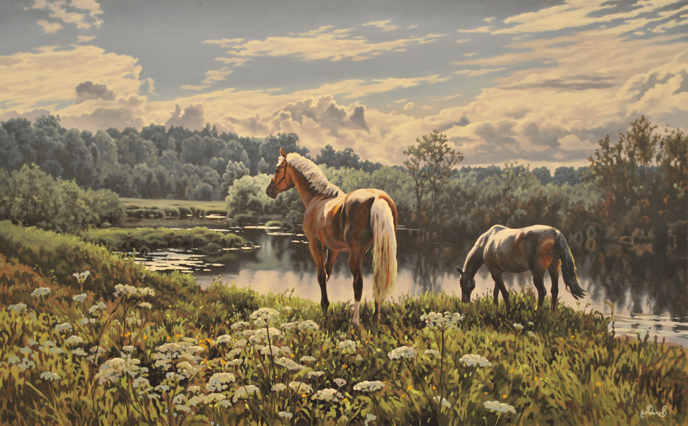 Пейзажи с лошадьми