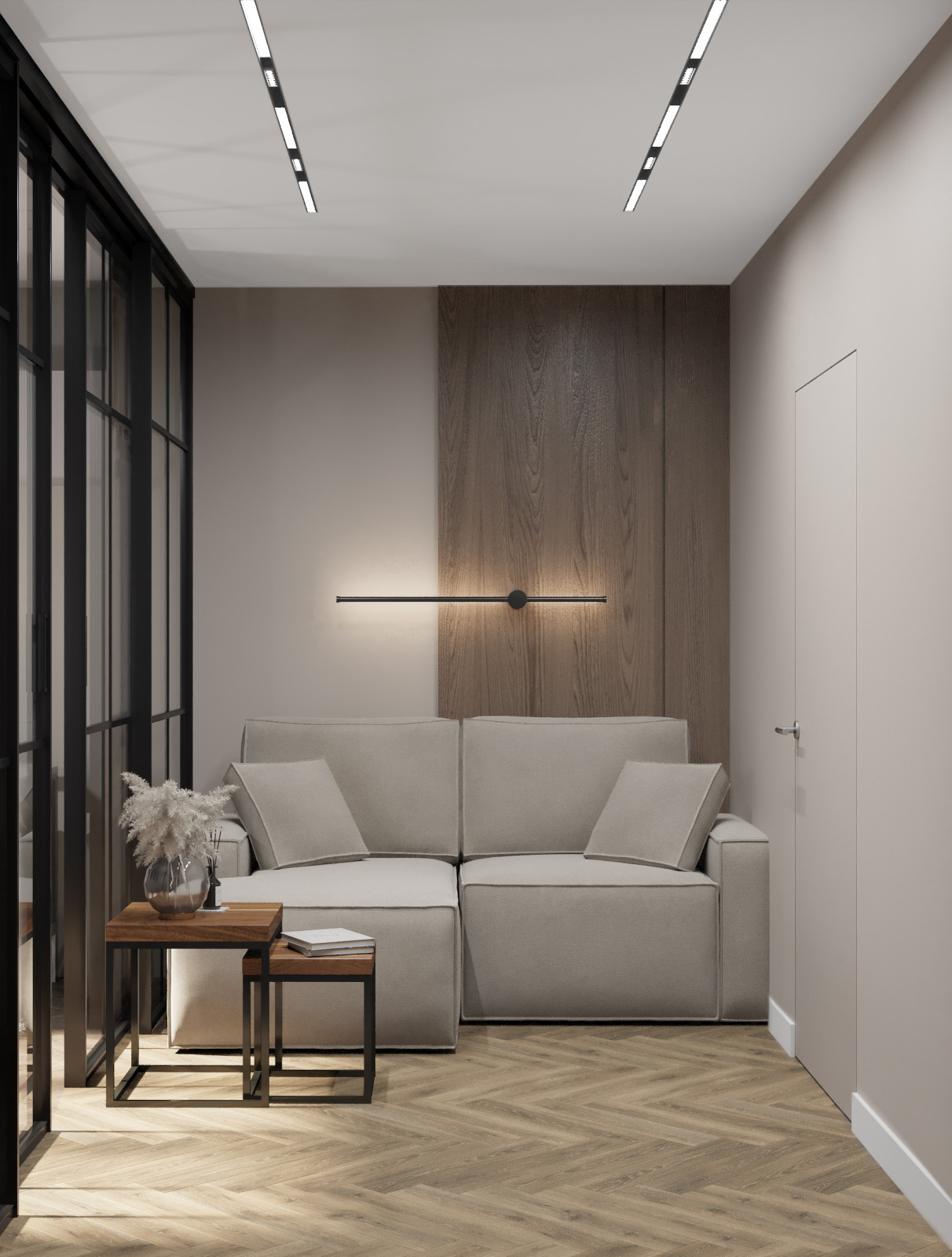 Интерьер современной квартиры 57 м² -  стиль и удобство для семьи