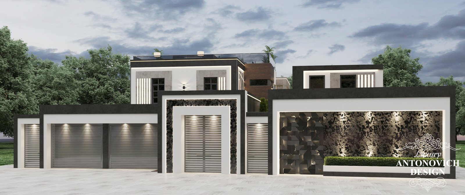 Обложка проекта: Дизайн-проект экстерьера современного дома