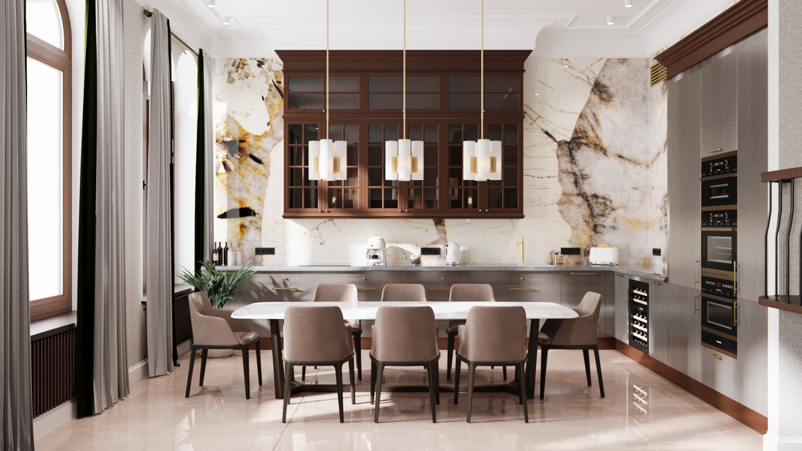 Дизайн интерьера квартиры в ЖК «Mon Cher», 190 м2