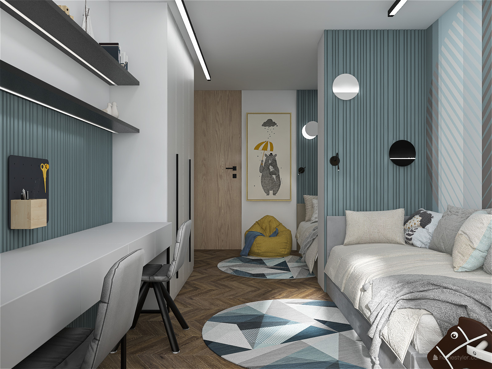 Современная трехкомнатная квартира с элементами неоклассики