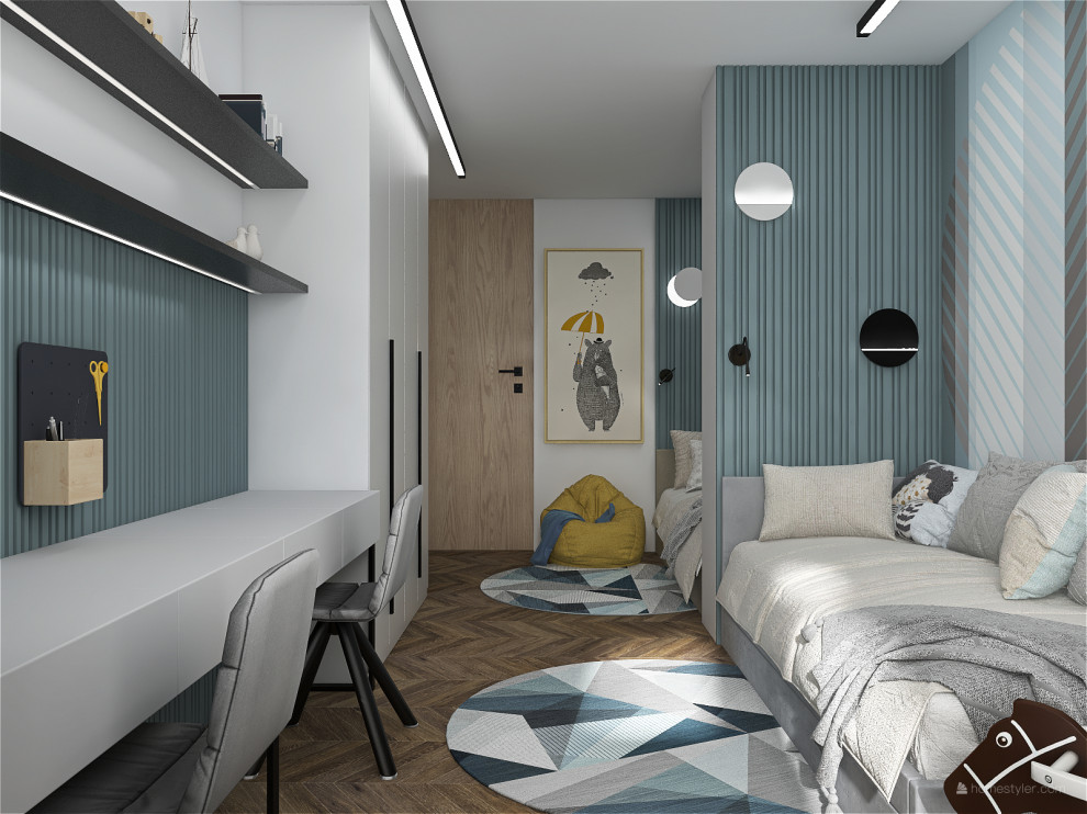 Современная трехкомнатная квартира с элементами неоклассики