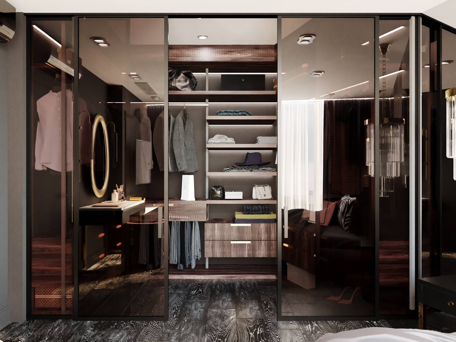 Спальня с гардеробной