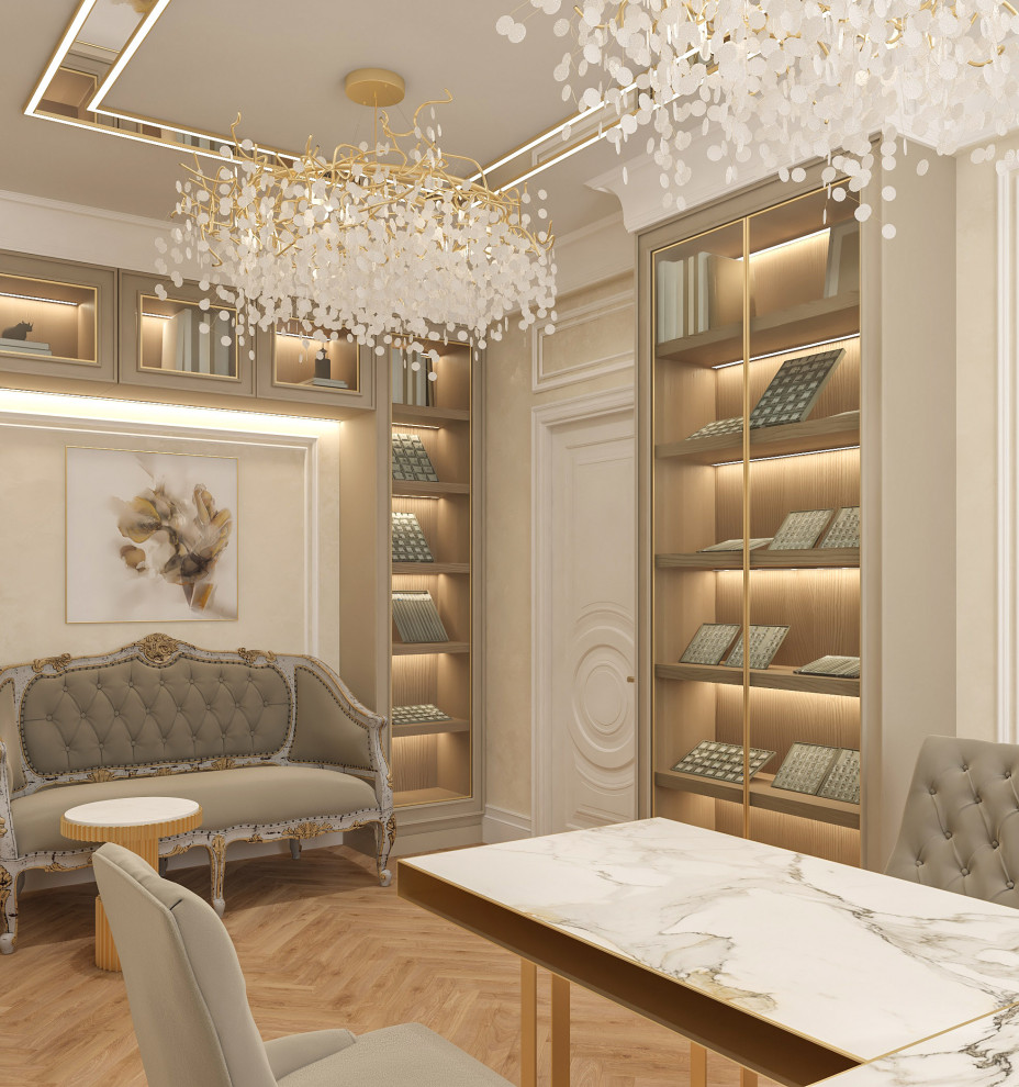 Интерьер кабинета - Ювелирного бутика . Таунхаус в КП " Образцово "