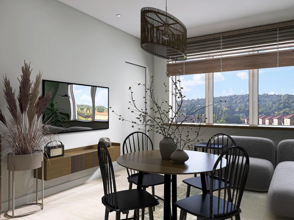 Обложка проекта: Кухня-гостиная для молодой семейной пары