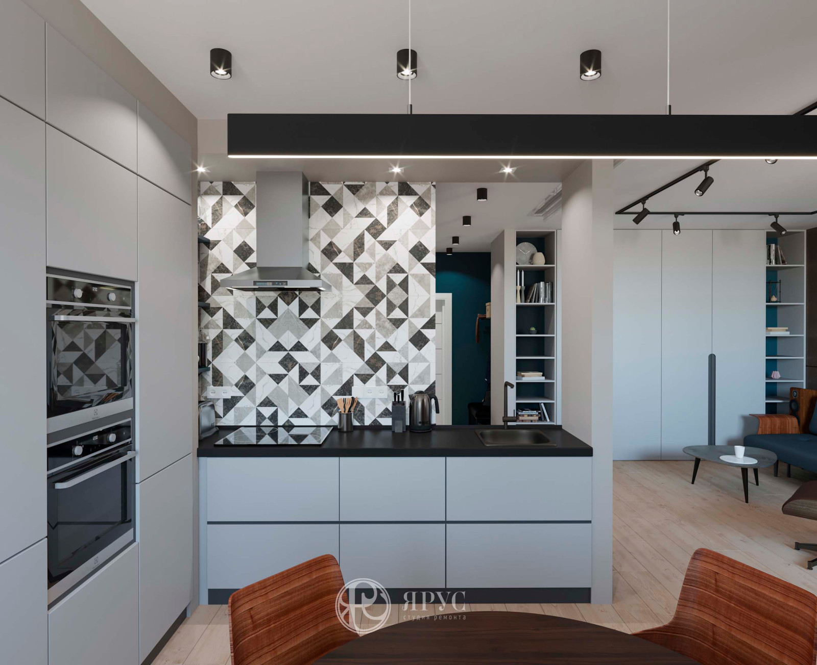 Однокомнатная квартира в современном стиле