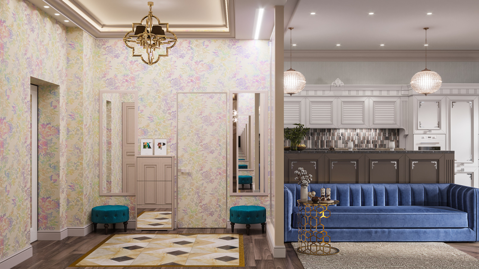 Дизайн проект квартиры "Элегантная роскошь"
