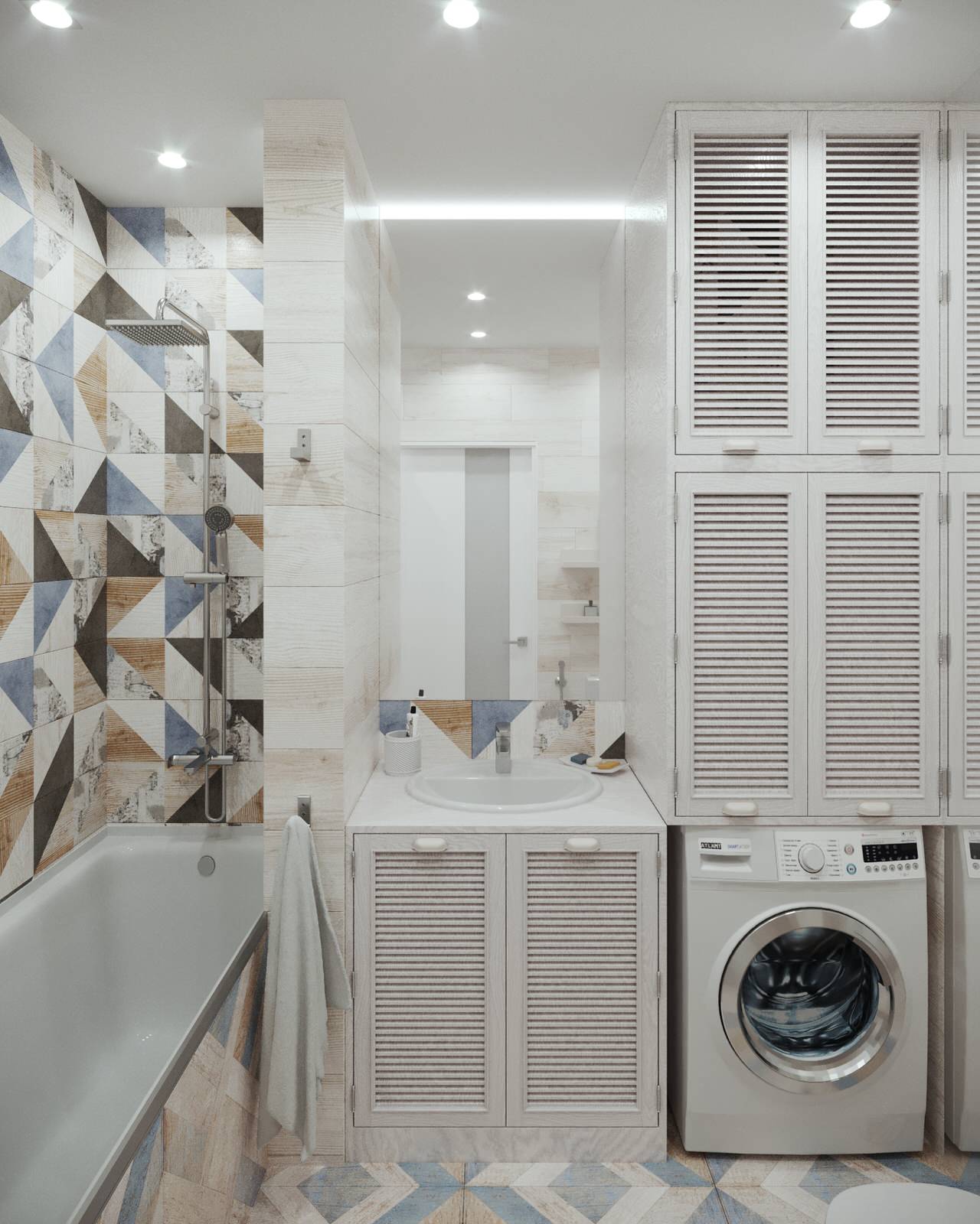 Проект интерьера двухкомнатной квартиры в стиле сканди