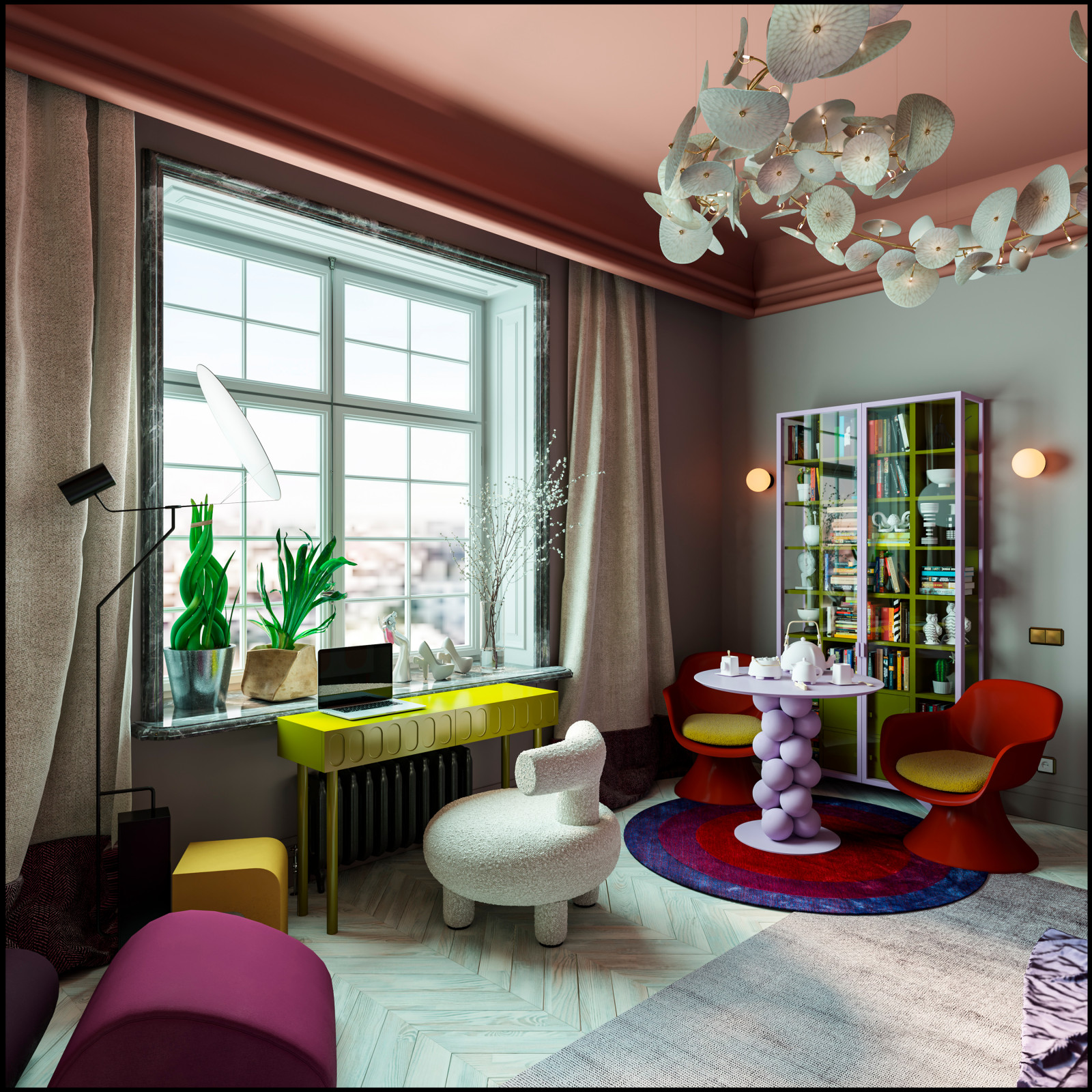 Дизайн не для всех в 3-хкомнатной сталинке 120 м2 на Малой Ордынке