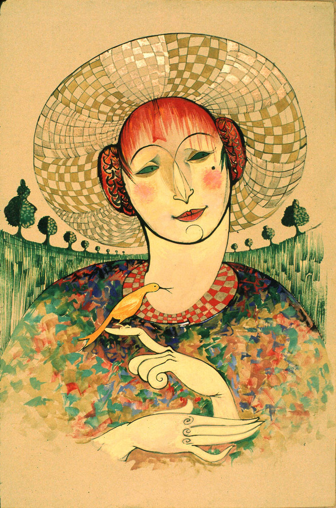 Обложка проекта: "Девочка с птичкой"