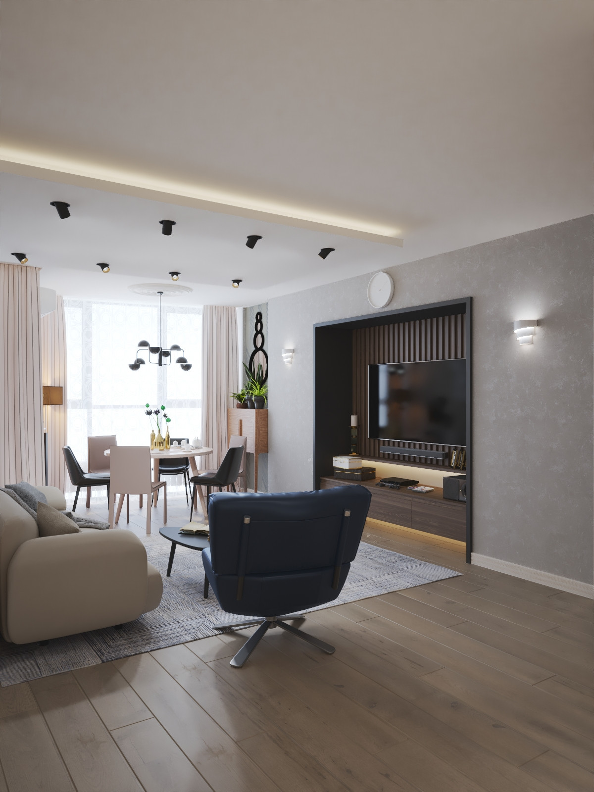 Обложка проекта: Трехкомнатная квартира №2 / Чебоксары / 2020 год