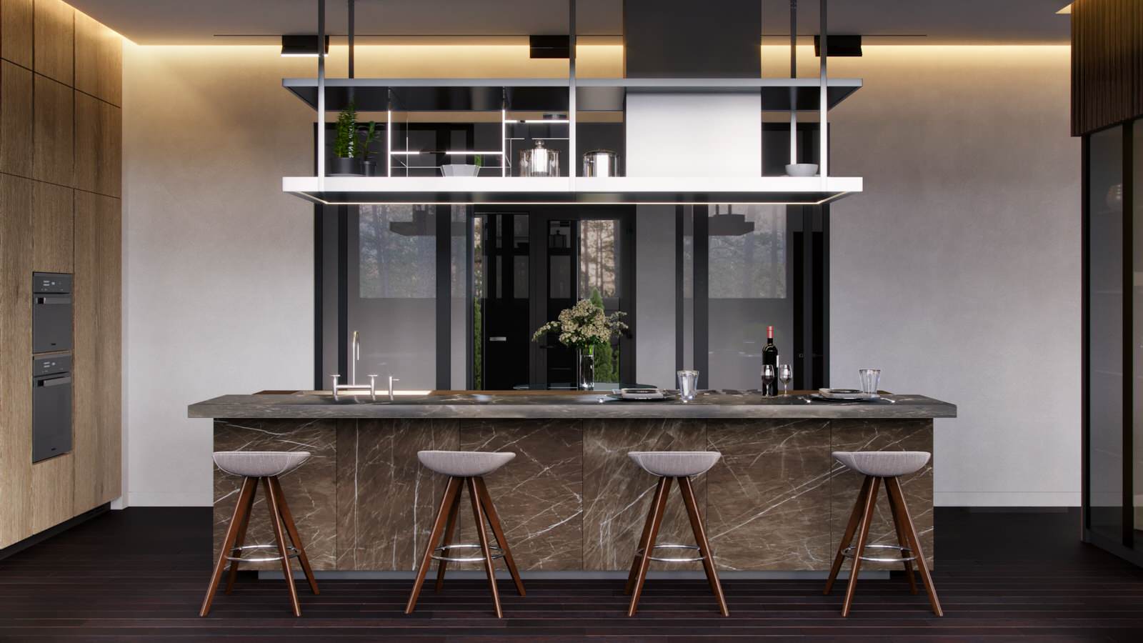 Интерьер дома возле леса