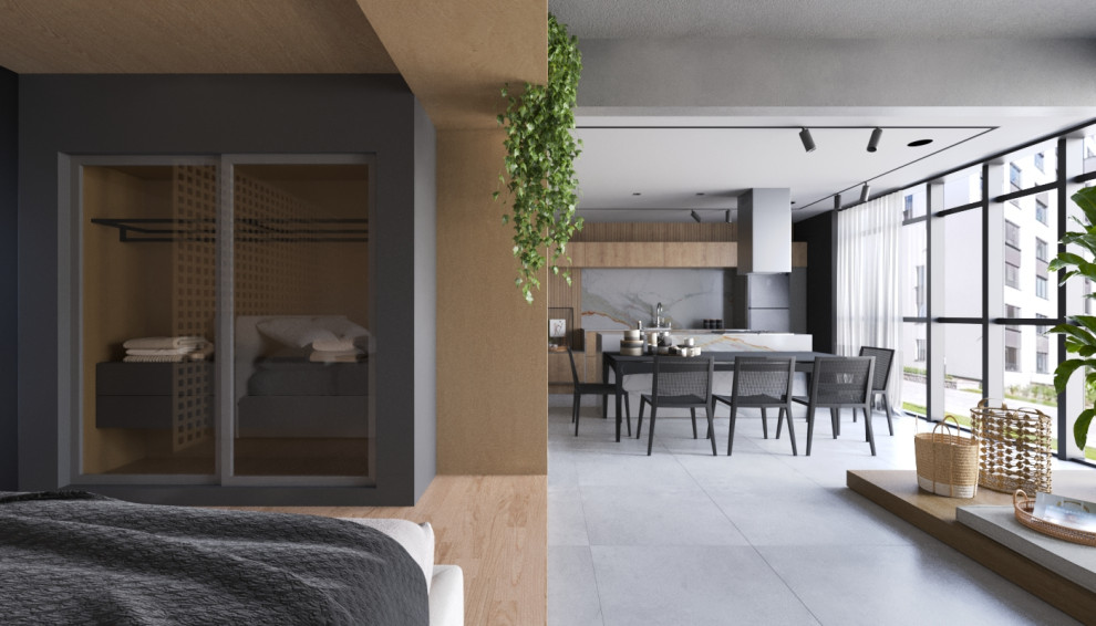 Студия с элементами лофта