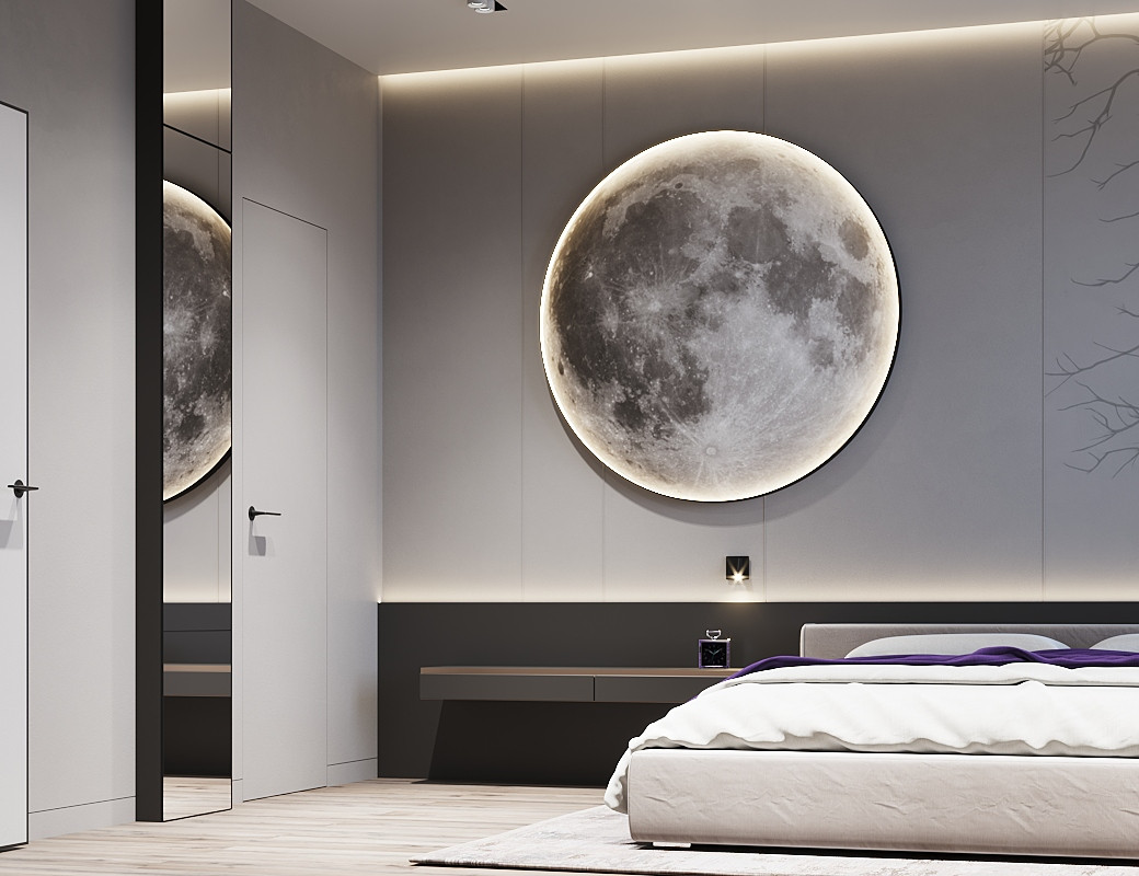 Спальная комната с ночником "Луна"