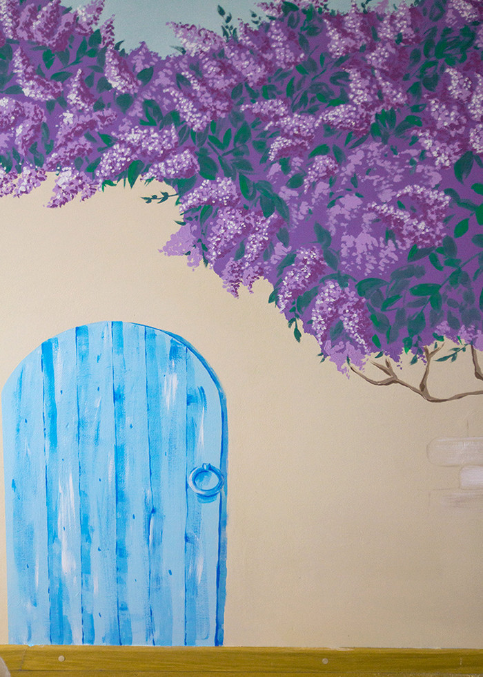 Роспись стен в спальне