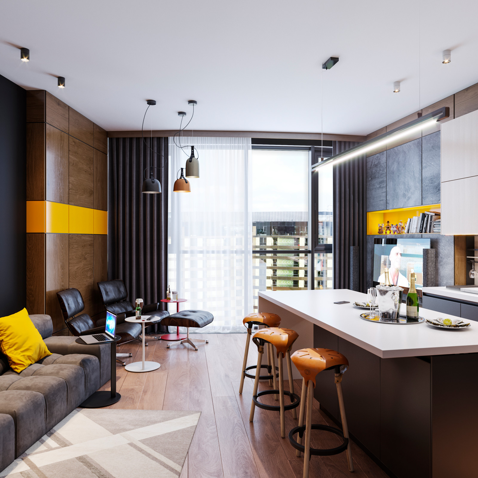 Интерьер квартиры в ЖК "5 Звезд"