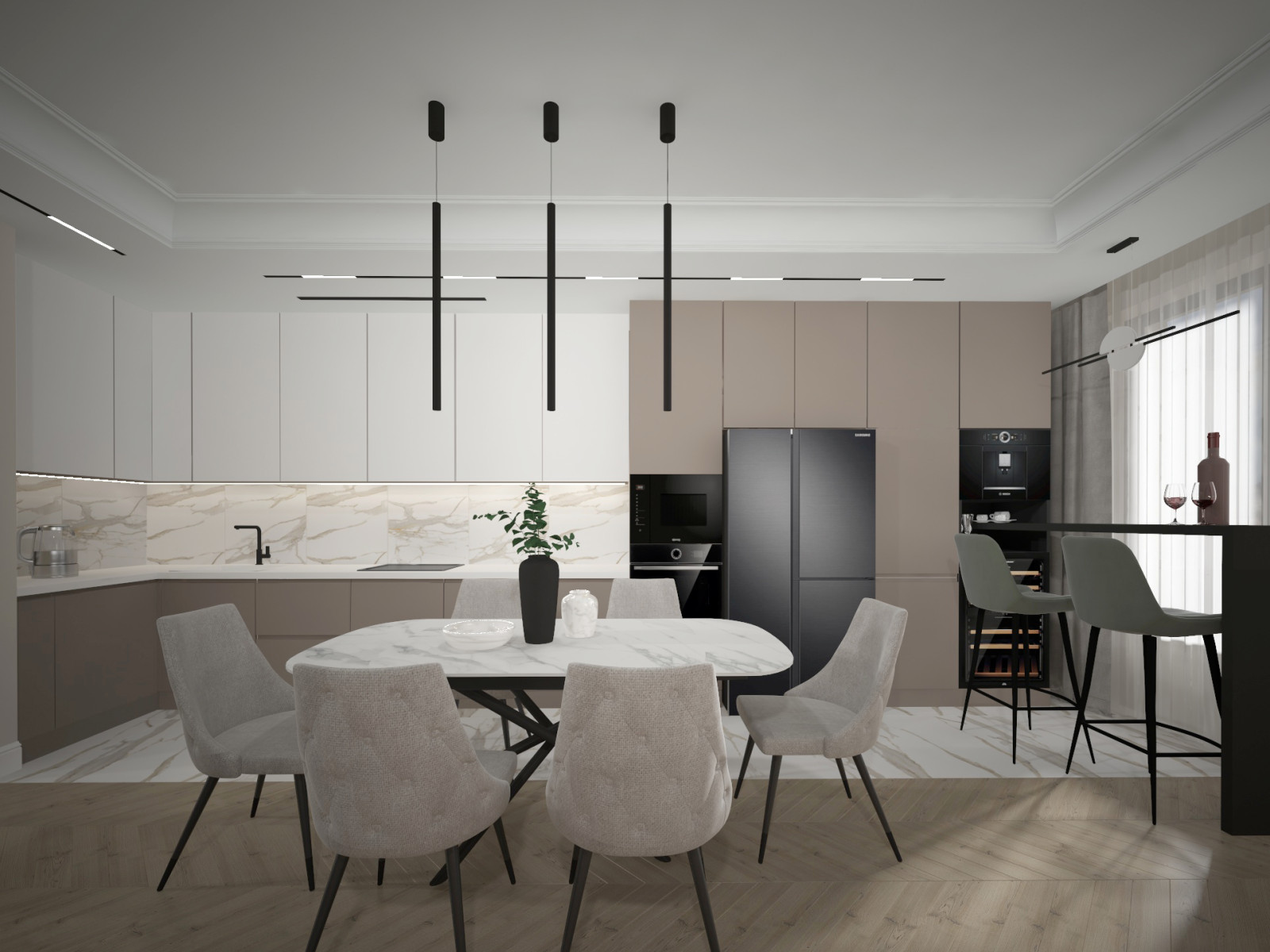 Квартира в современном стиле. ЖК "Остров"