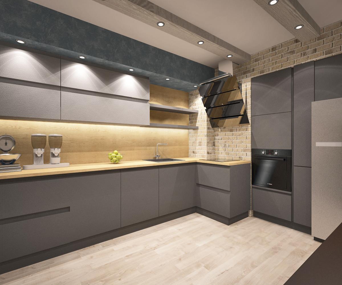 Обложка проекта: Кухня-гостиная, г.Тюмень