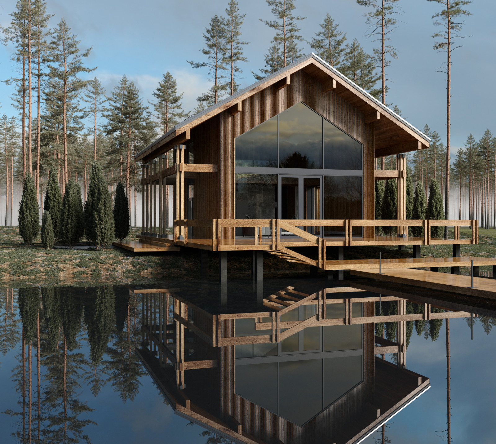 Гостевой дом Cabin 02 на берегу озера